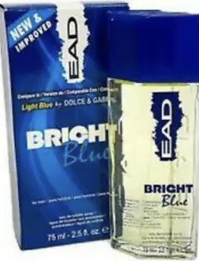 SHIP N 24H-EAD Bright Blue Cologne Spray for Men 2.5 oz 75ml Eau De Toilette-New