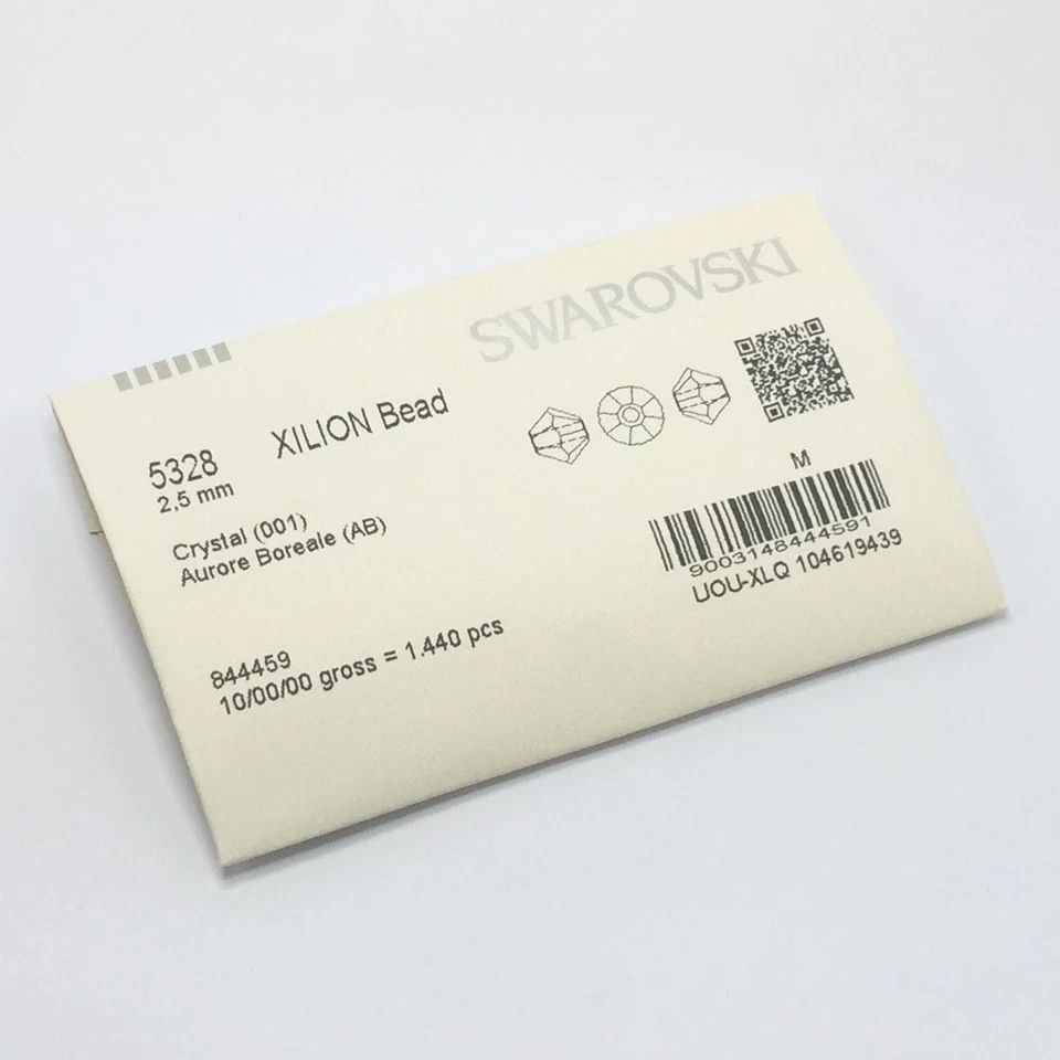 Paquete de fábrica de cuentas bicónicas Swarovski 5328 XILION CRISTAL AB 001 AB *Elige el tamaño CANTIDAD Foto 2 de 4