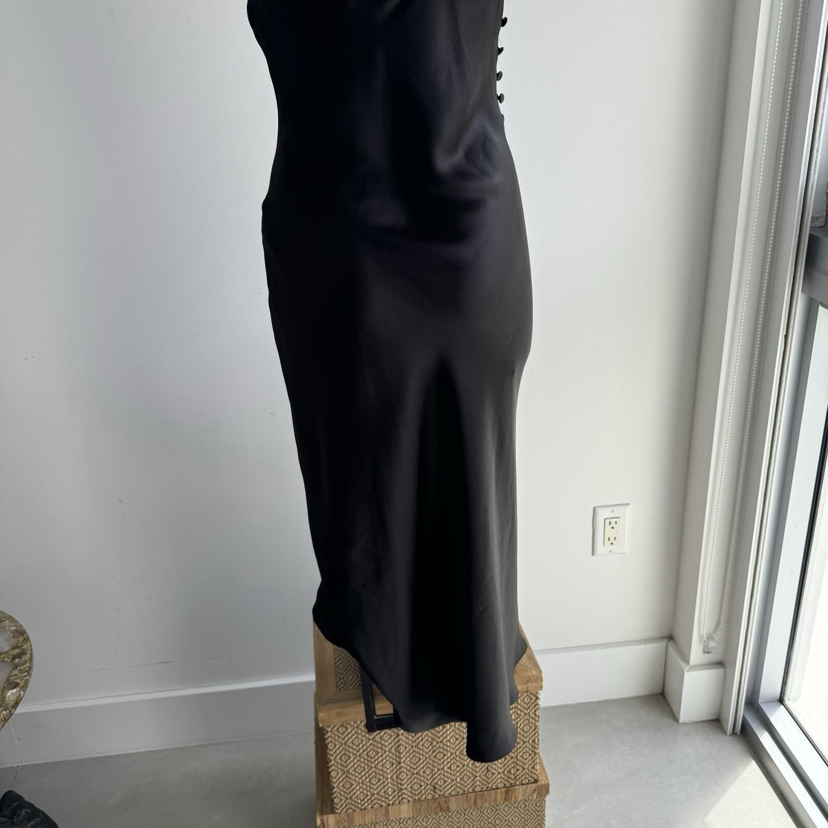 Zara - Satin Slip Dress - Xs - Black - Women Zara - Satin Slip Dress - Xs - Black - Women