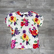Vintage Craig Clothing Company Petite S Floral Professional Blouse Made in USA