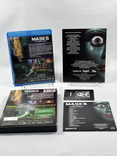 MASKS 3disc Blu-ray/DVD/CD rare OOP Region Free (2011 horror, Ltd to 3000) #2093 - Picture 5 of 8