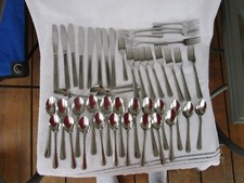 LARGE 48 Piece Stainless Steel China Flatware Set VERY GOOD CLEAN CONDITION