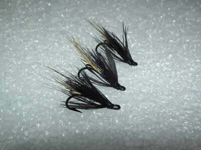 salmon fly----3 stoat's tail tied on vmc size 14 double hooks