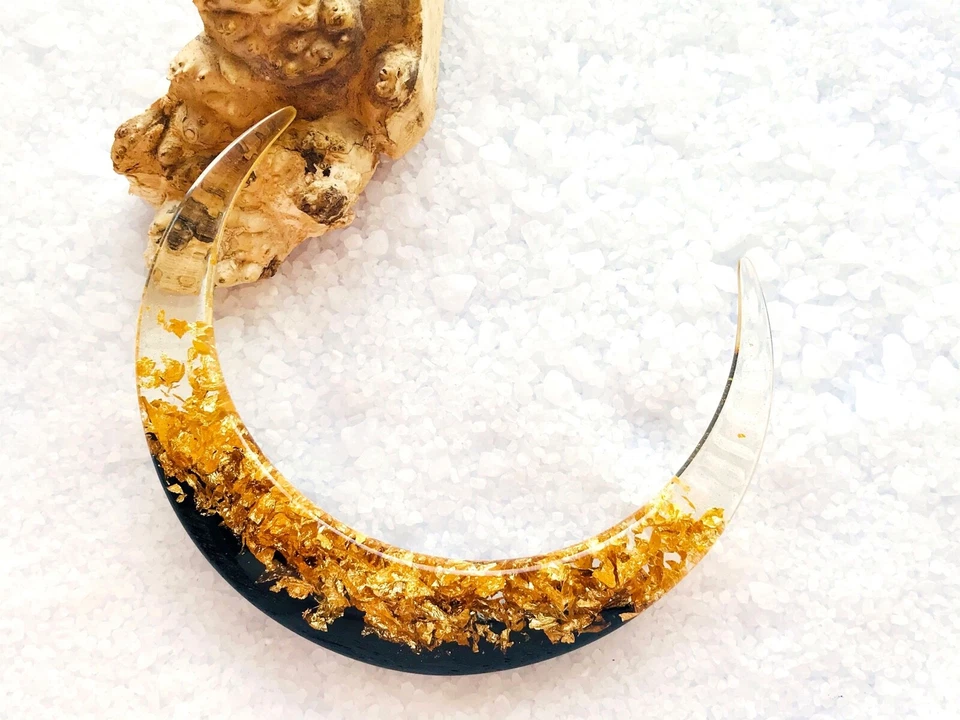 HECHO A MANO Palo de pelo Luna Media Luna Clip de pelo Boda Peine Pinza de pelo Tenedor de pelo Foto 4 de 4