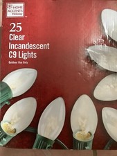 25 clear c9 lights christmas string lights outdoor lights
