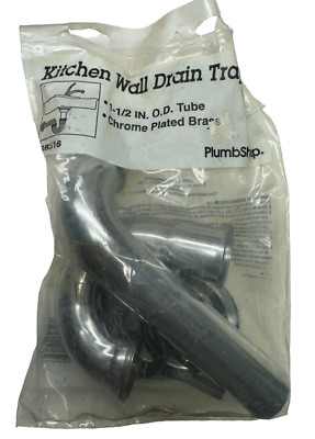 Kitchen Wall Drain Trap PSB316 Chrome Plated Brass, 1-1/2'' O.D.  *Free Shipping*