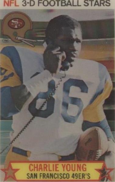 1980 Stop 'n Go NFL 3-D Football Stars Charle Young #45 - 1 of 2