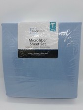 NEW Mainstays Microfiber 3 Piece Sheet Set Twin Light Blue