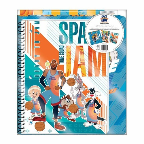 New Warner Brothers Space Jam Stationary Bundle 3-Ring 1" Binder Notebook Folder - 第 2/12 張圖片