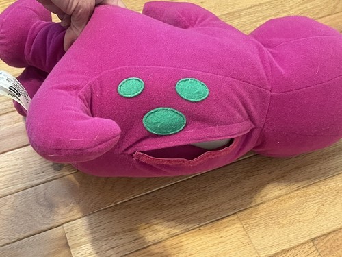 EXC Vintage Playskool Pawtucket 1992 Talking BARNEY Dinosaur Plush Works Great - Picture 9 of 12