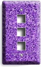 PURPLE GRANITE LOOK LIGHT SWITCH OUTLET WALL PLATES ROOM KITCHEN BATHROOM DECOR