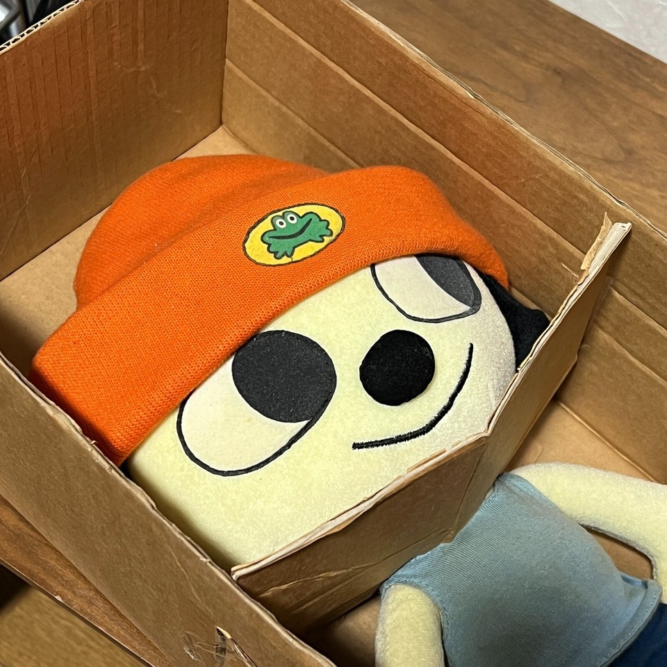 Parappa Collection Parappa the Rapper Talking Parappa Plush Doll Toy 14 inch Takara 2001 ...