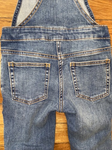 NWT $65 Crewcuts J.Crew Girls Stretch Denim Blue Jean Overalls Skinny Size 4 - Picture 11 of 12