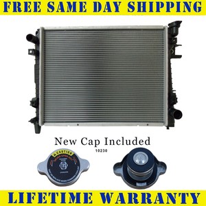 Radiator With Cap For Dodge Fits Pickup Ram1500 3.7 4.7 5.7 V6 V8 2480WC