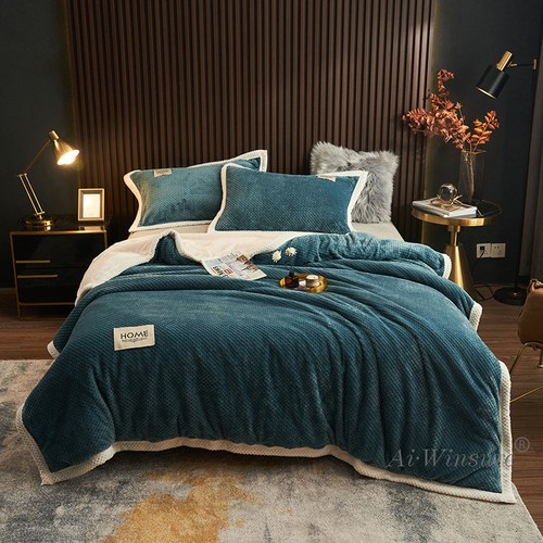 Nordic Fleece Blankets Throws with Zipper King Winter Soft Can Be A Duvet Cover - Picture 8 of 110