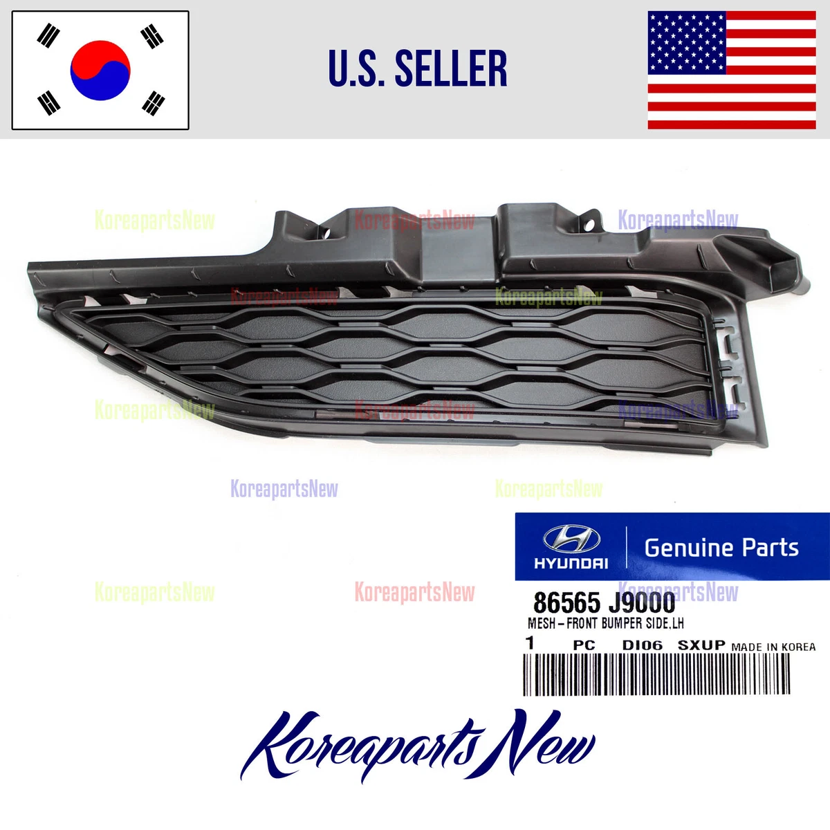 Mesh Front Bumper Left DRIVER 86565J9000 ⭐GENUINE⭐ fits Hyundai 