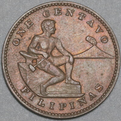 1944-S Philippines 1 Centavo AU WWII USA Administration Coin
