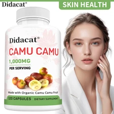 Organic Camu Camu 1000Mg Supplement Skin & Immune Health 30 To 120 Capsules