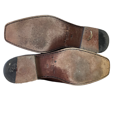 To Boot New York Brown Leather Moc Square Faux Toe Penny Loafer Shoes Mens 10.5 To Boot New York Brown Leather Moc Square Faux Toe Penny  main image 2