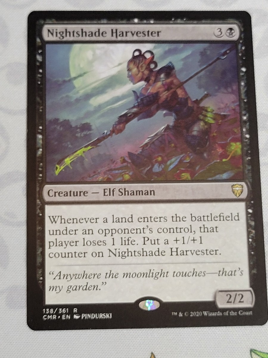 C4369 MAGIC MTG COMMANDER LEGENDS NIGHTSHADE HARVESTER #138 LP