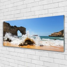 Impression sur verre Image tableaux 125x50 Paysage Mer Plage