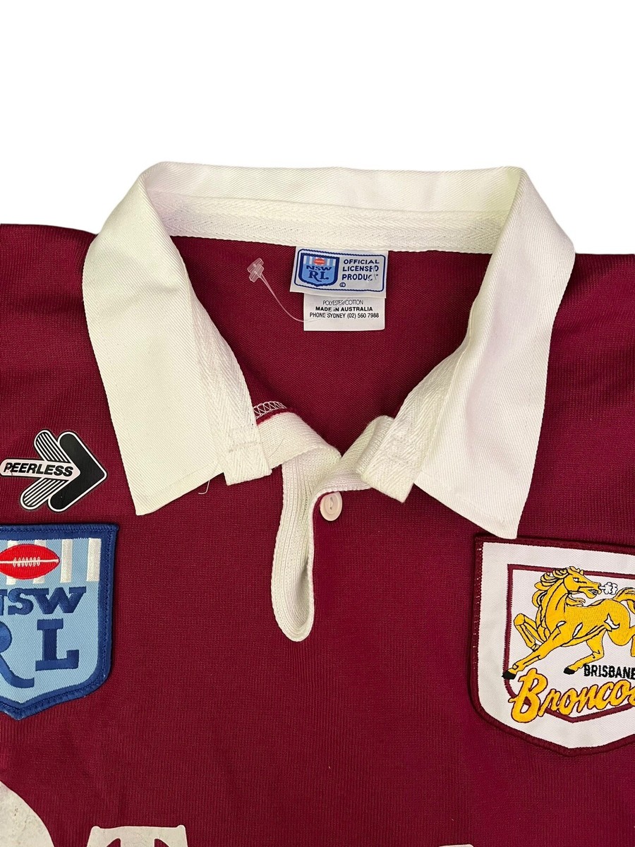 RARE Vintage Brisbane Broncos Power's 1994 Rugby Polo jersey RARE Vintage Brisbane Broncos Power's 1994 Rugby Polo jersey