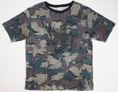 NWT Authentic DRIES VAN NOTEN CAMO Camouflage CREST Printed T 