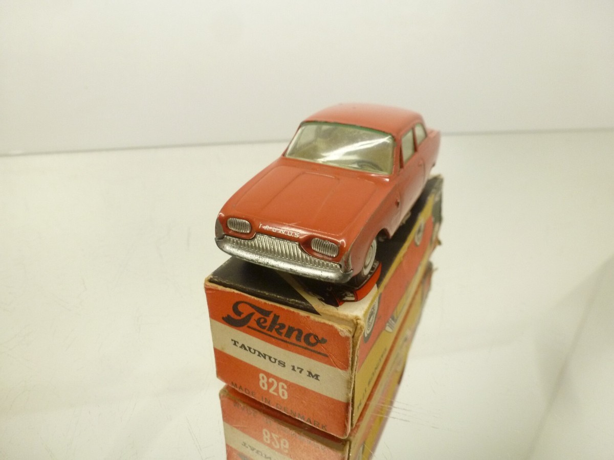 TEKNO DENMARK 826 FORD TAUNUS 17M - RARE -RED 1:43- FAIR IN BOX