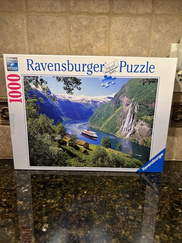 RAVENSBURGER PUZZLE 1,000-PIECE "NORWEGIAN FJORD" JIGSAW PUZZLE 27" x 20" - Picture 2 of 6