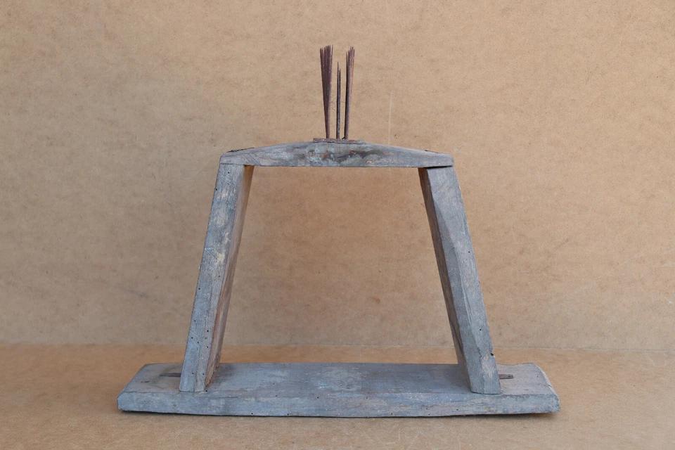 Flax Hatchel Hackling Comb Comber Antique Primitive Carding Tool Marked 1920s. - Image 4 of 4