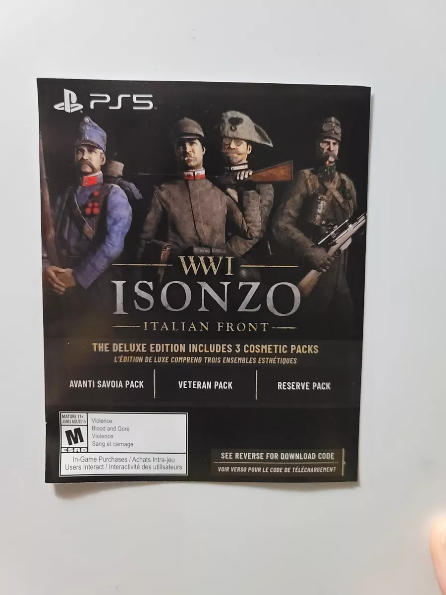 Isonzo, game de guerra, chega em setembro ao PS4 e PS5