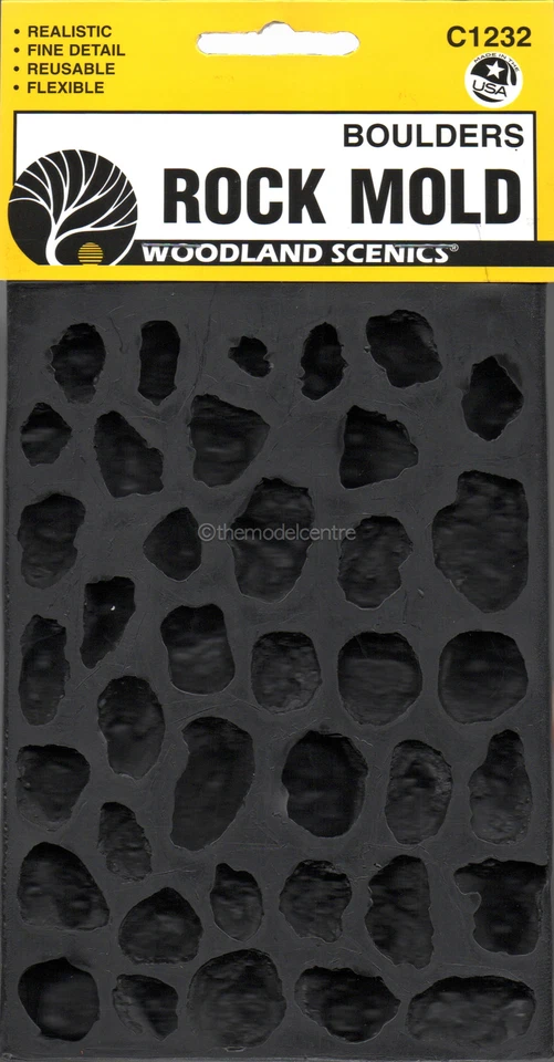 C1232 Woodland Scenics Rock Mould Boulders 5" x 7" (12.7cm x 17.7cm) TMC