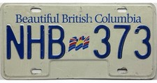*99 CENT SALE*  1999 Base British Columbia License Plate #NHB 373 No Reserve