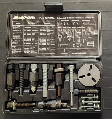 Snap On Deluxe A/C Clutch Hub Puller and Installer Kit ACT1300A - Foto 1 di 4