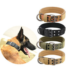 2''Wide Tactical Heavy Duty Nylon Large Dog Collar K9 Military With Metal Buckle