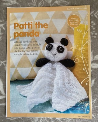 Baby Spiel Spielzeug Tröster Panda Design Strickmuster zum Basteln aus Aran Garn