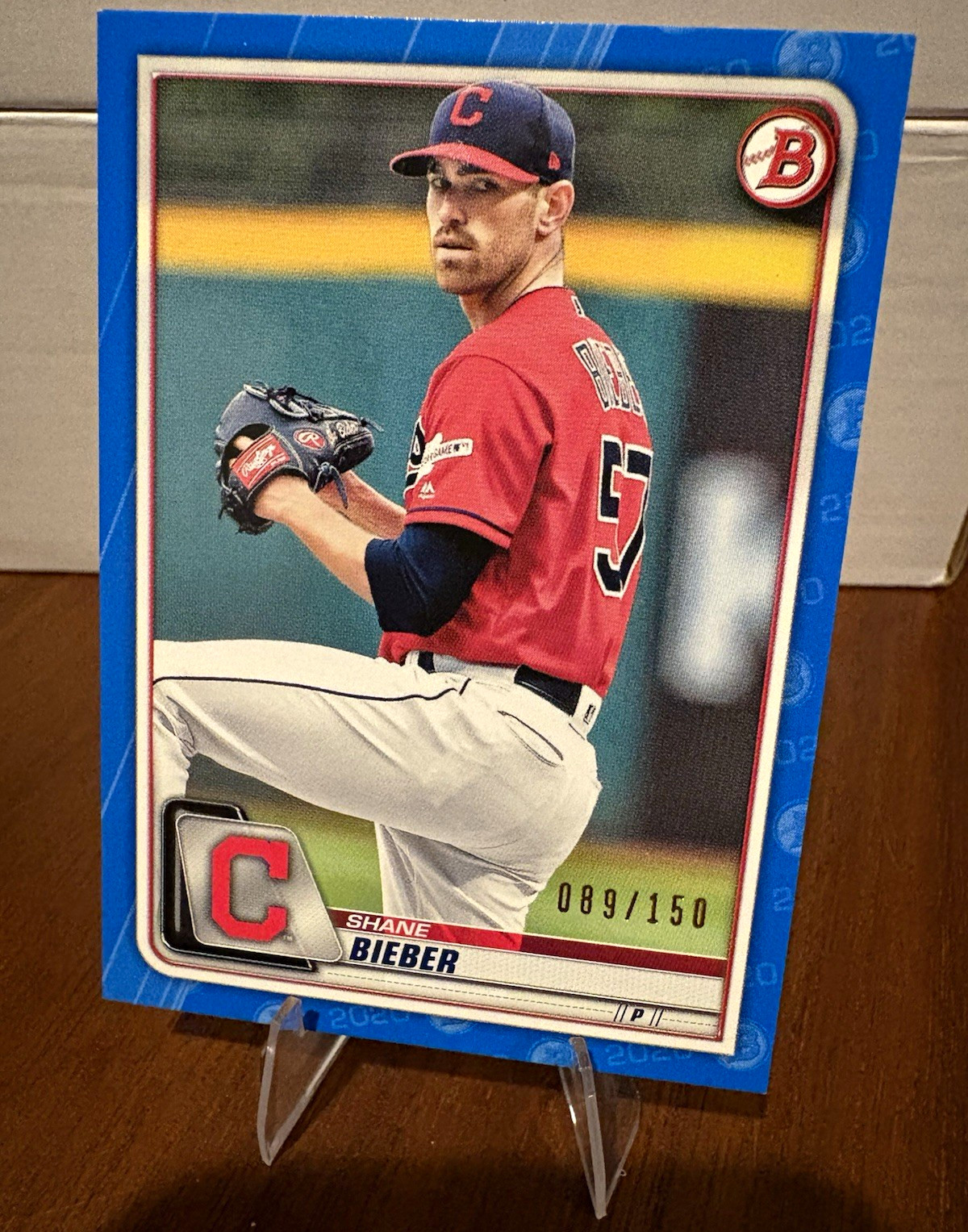 Topps 2020 Shane Bieber Cleveland Indians #13 Serial Numbered 089/150