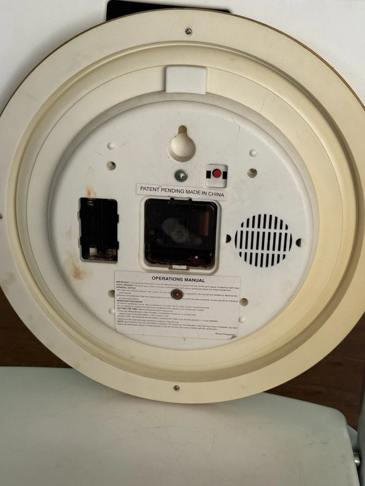 ¡Funciona! Reloj de pared de cuarzo con llamada de sonido de canto de pájaro National Audubon Society  Foto 4 de 4