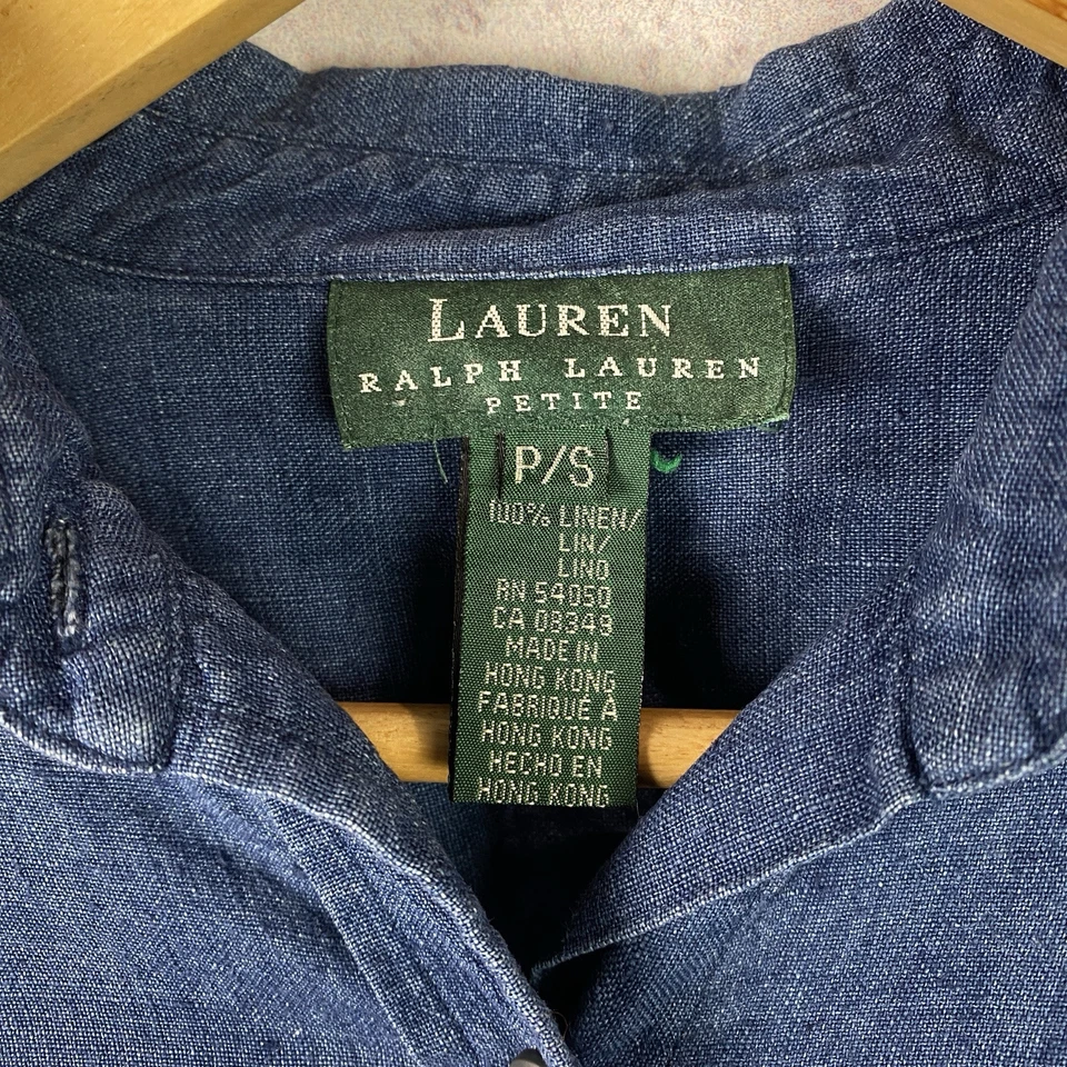 Vintage Polo Ralph Lauren Button Up Linen Shirt Luxury Long Sleeve Y2K Men’s - Image 4 of 4