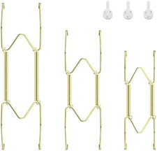 3 Pieces Stainless Steel Plate Hangers for the Wall, 6/8/10 Inch Invisible Decor