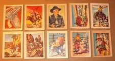 Complete Set of 36 Hopalong Cassidy Wild West Trading Cards 1951 Post Cereal