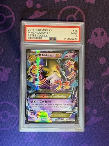 Pokémon TCG M Alakazam EX Ultra Rare Fates Collide 26/124 PSA 9