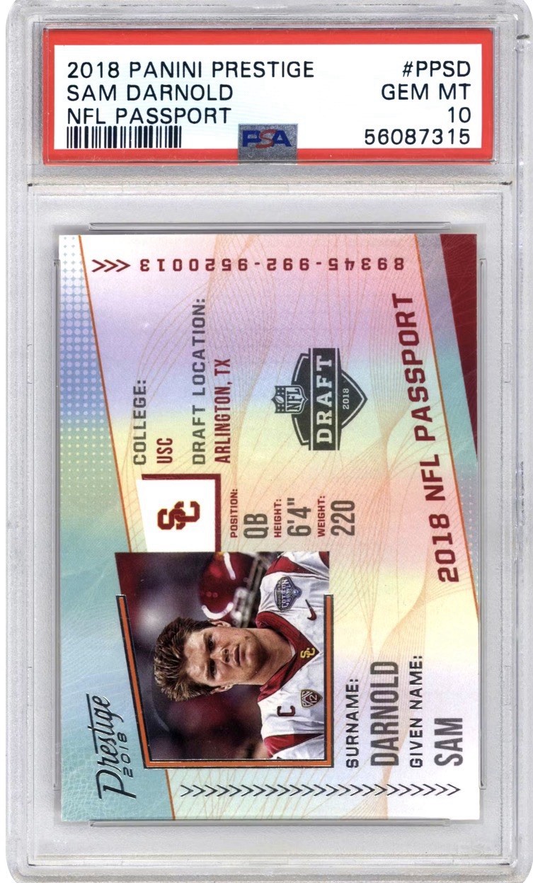 Sam Darnold Panini Prestige NFL Passport #PPSD Base