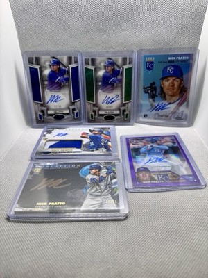 Nick Pratto Numbered Rookie Autograph Lot (6 Topps Cards) Inception, Chrome, etc