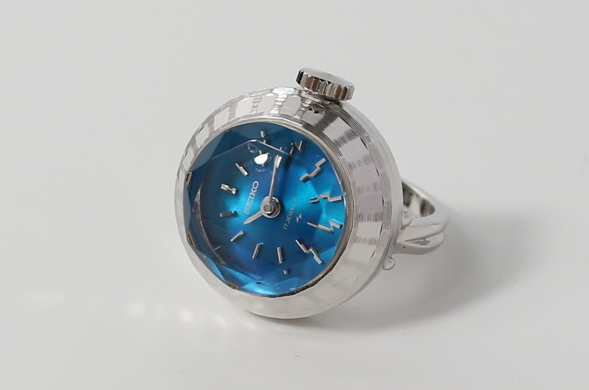 NEAR MINT w/Box] Vintage SEIKO Ring Watch 11-0290 Hand