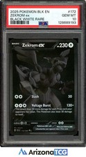 Pokemon 2025 Zekrom ex 172/086 Black White Rare Black Bolt GEM MINT PSA 10