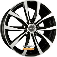 4x MAK WOLF Black Mirror Face 8x18 ET35 5x110 Alufelgen 18 Zoll