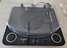 Ion Max LP 3-Speed Digital Conversion Turntable with Stereo Speakers Black 