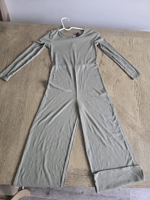 art class Juniors M (7/8) Green Ribbed Knit Wide-Leg Jumpsuit Girls