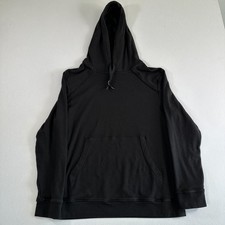 Ethika Mens Hoodie Pullover Fleece Black Size Large Drawstring Pocket